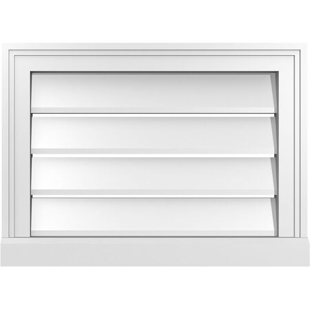 Ekena Millwork Vertical Surface Mount PVC Gable Vent: Functional, w/ 2"W x 2"P Brickmould Sill Frame, 22"W x 16"H GVPVE22X1603SF